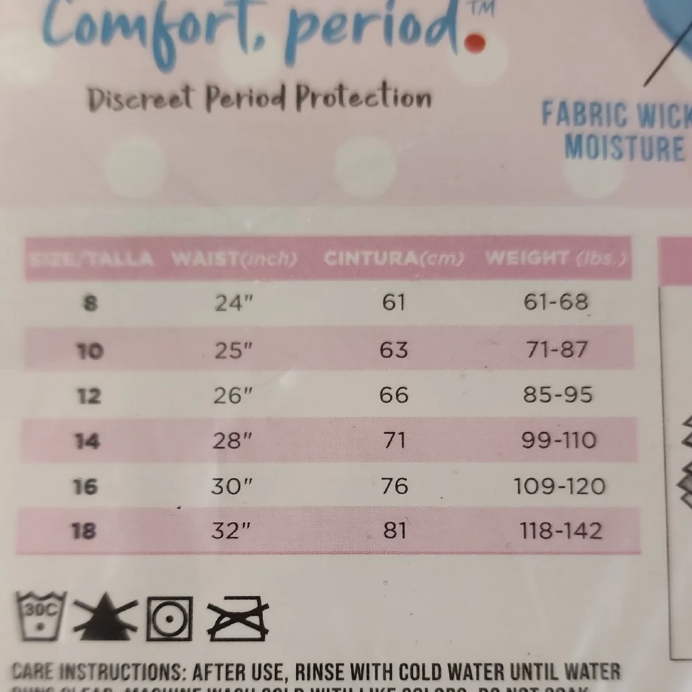 Hanes Comfort Period Hipsters - Purple and Gray